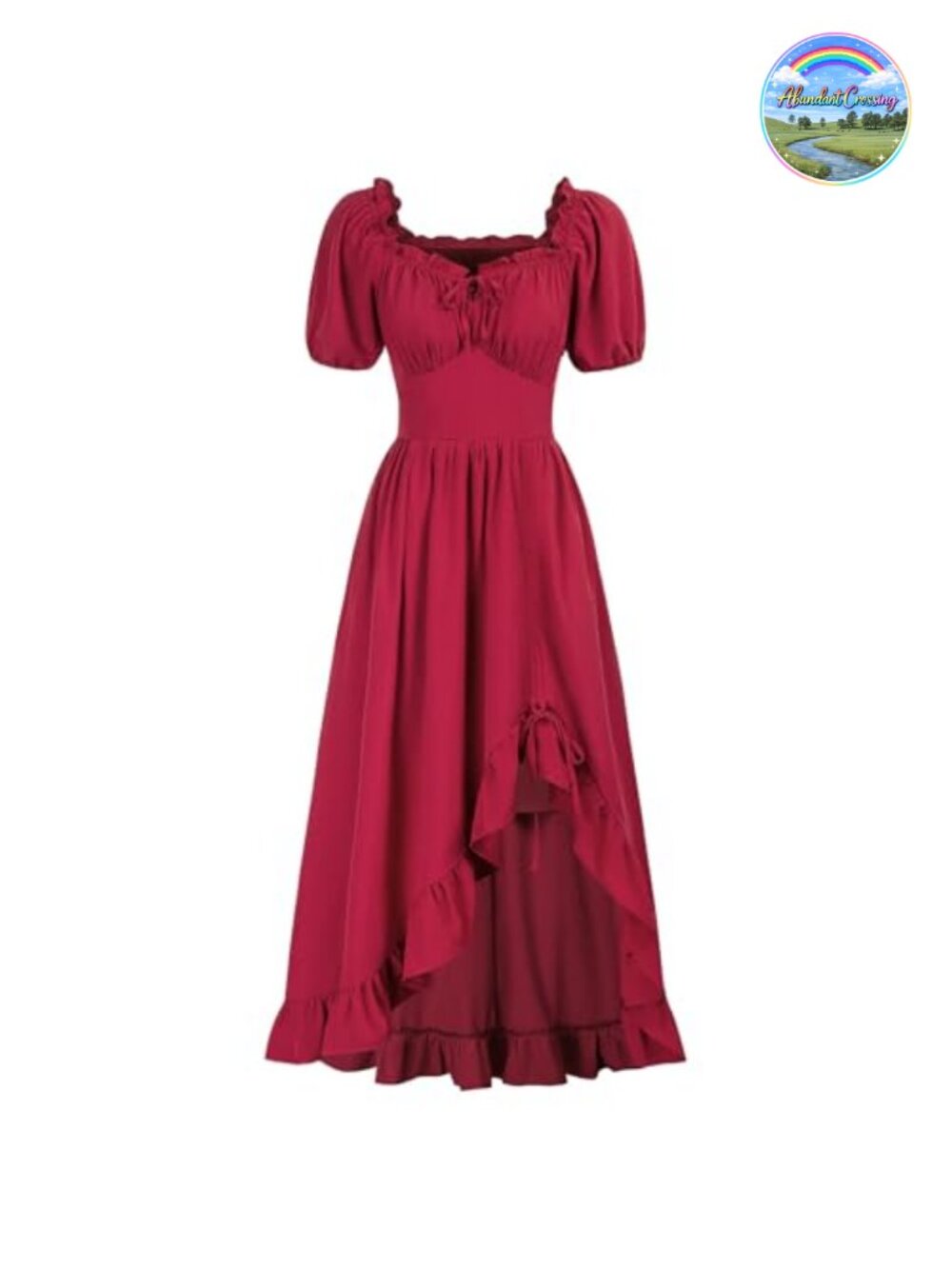 Victorian Renaissance Costume Dress Corset Ruffle Maxi Off Shoulder